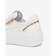 NeroGiardini E513081D Off White and Gold Glitter Chunky Sneakers