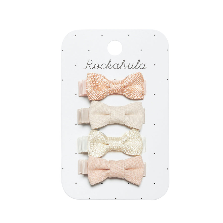 Rockahula Floral Linen Mini Bow Clips H2154P