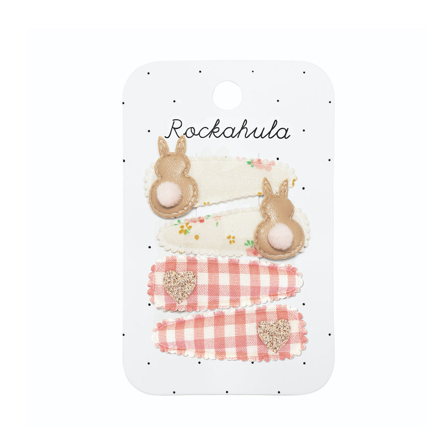 Rockahula Tiny Blossom Bunny Fabric Clip Set H2361W