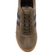 Gola Harrier Khaki/Navy Suede Mens Trainers