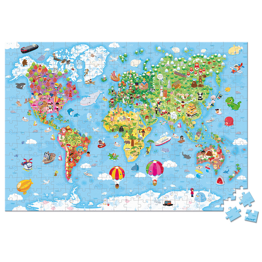 Janod World Giant Puzzle - 300 Pcs J02549