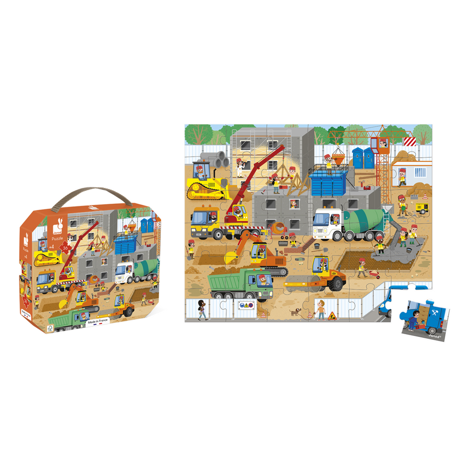 Janod Puzzle  Construction Site - 36 Pcs J02604