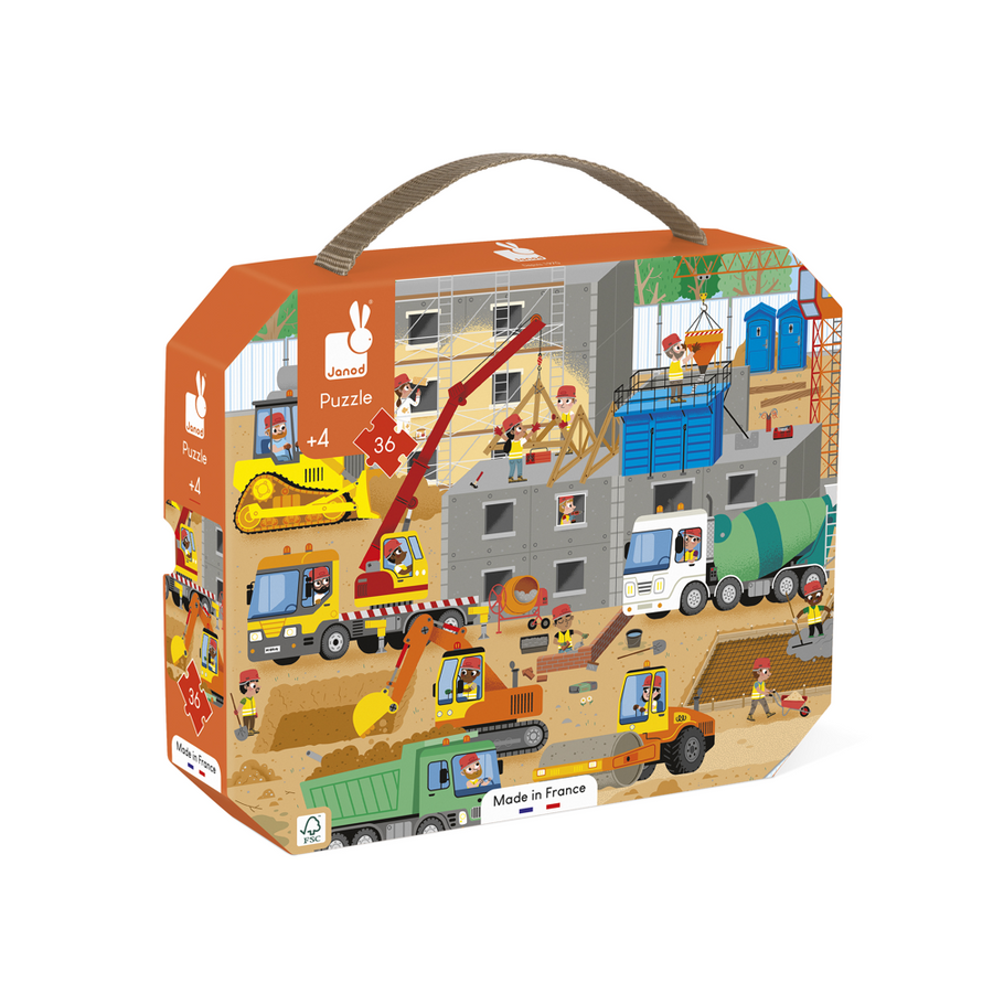 Janod Puzzle  Construction Site - 36 Pcs J02604