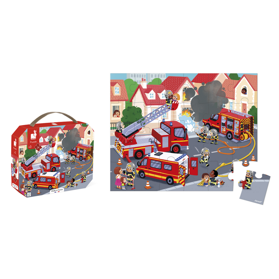 Janod Puzzle Firemen - 24 Pcs J02605