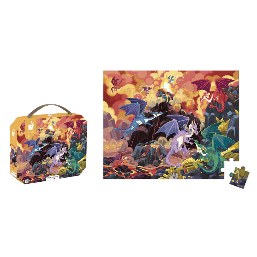 Janod Puzzle Fiery Dragons- 54 Pcs J02609