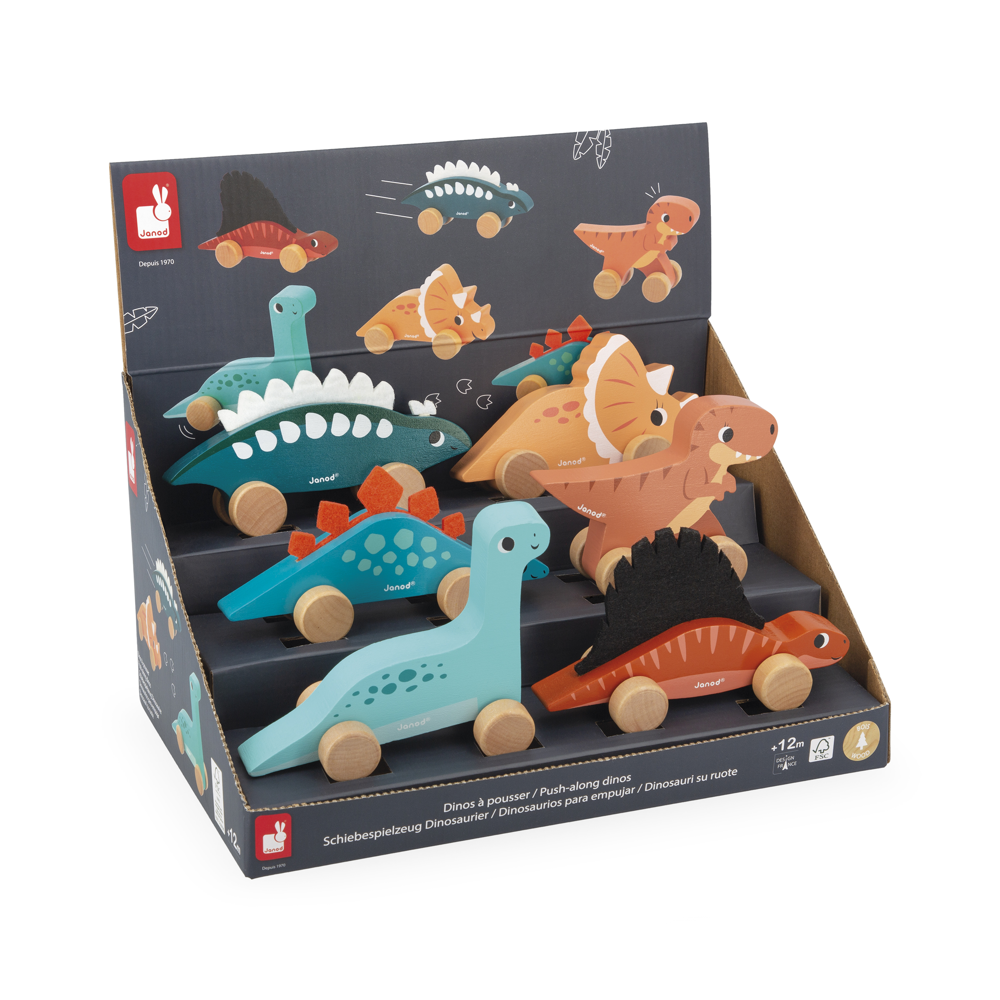 Janod Dino - Push-Along Dinos J05829