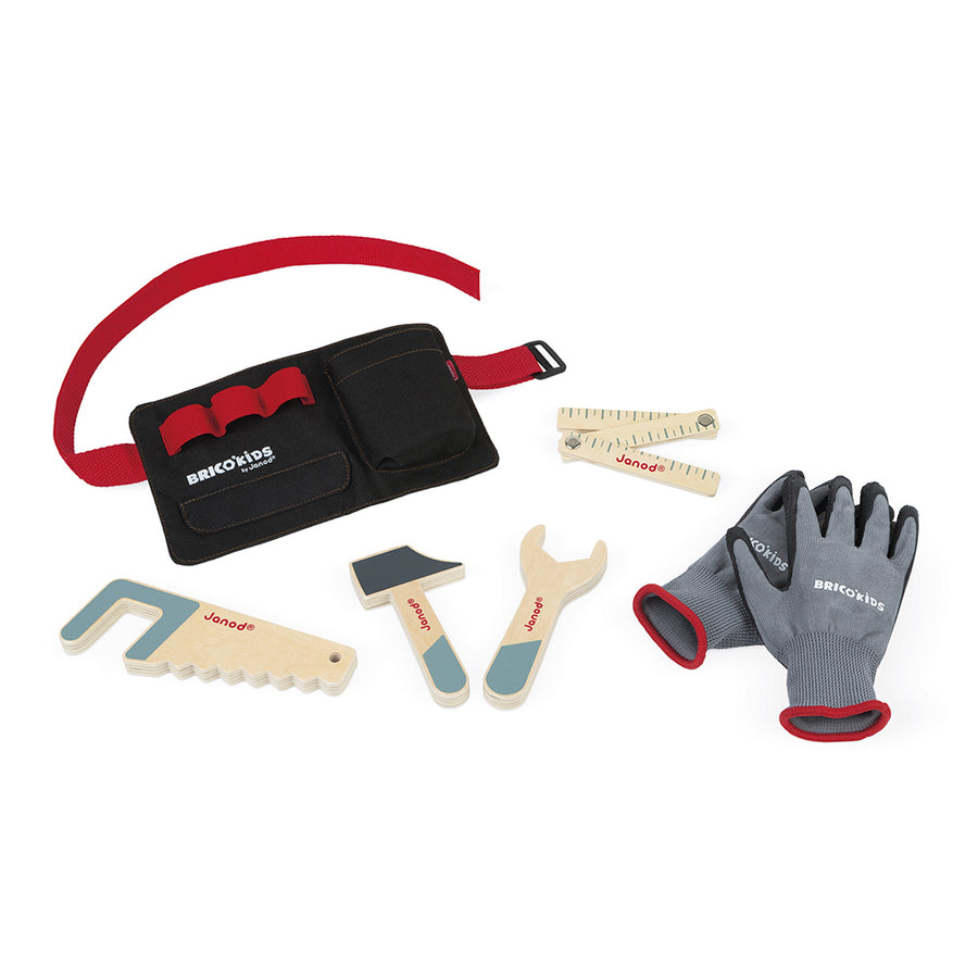 Janod Brico'Kids Tool Belt And Gloves Set J06475