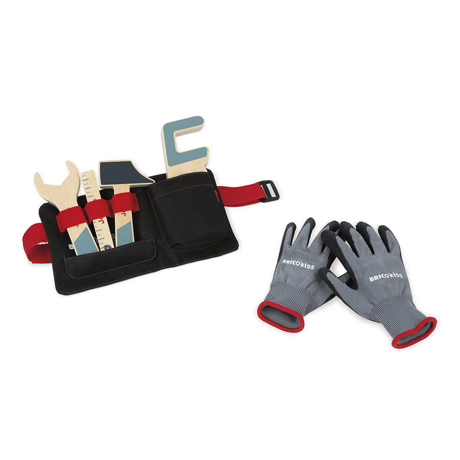 Janod Brico'Kids Tool Belt And Gloves Set J06475