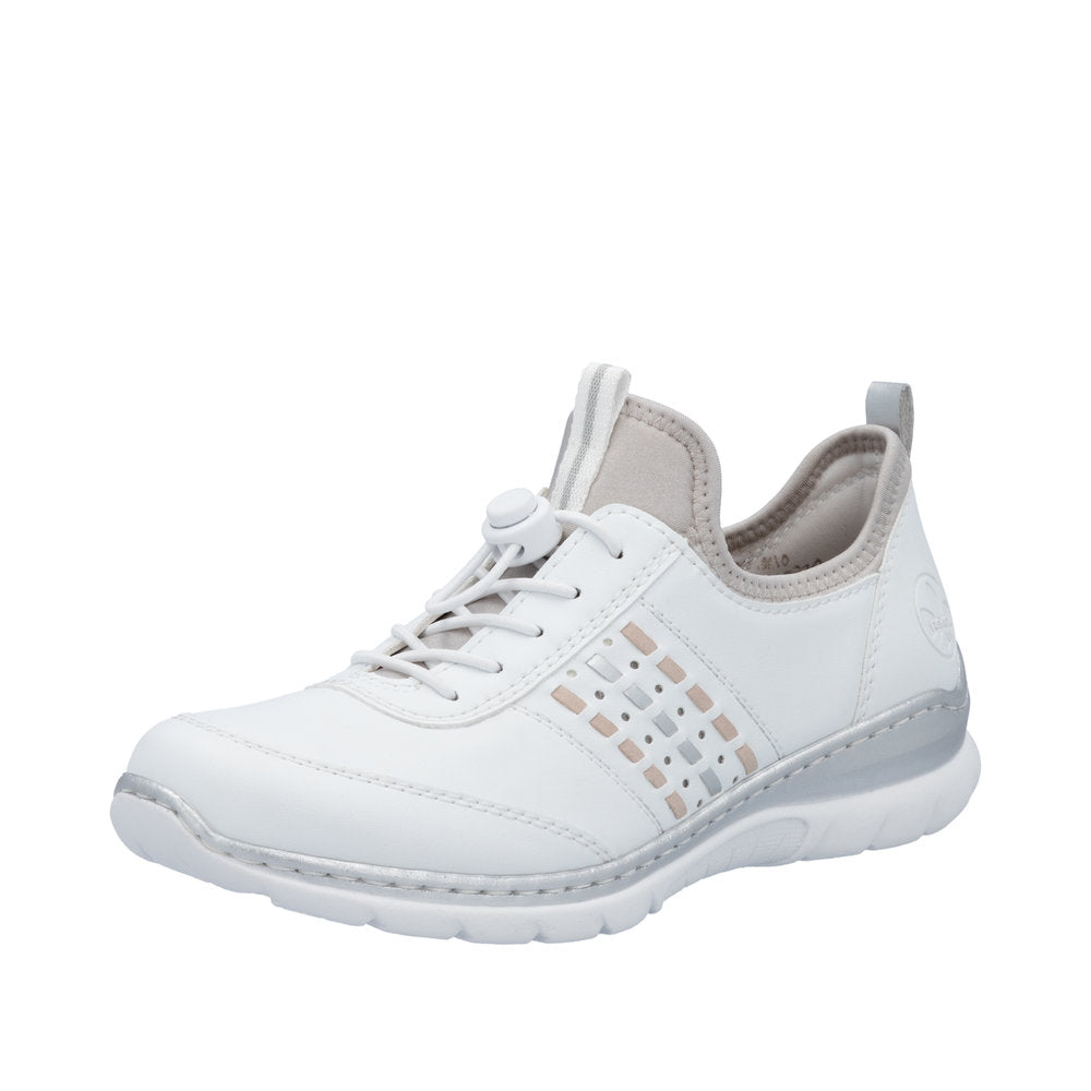 Rieker L3259-80 White Casual Shoes