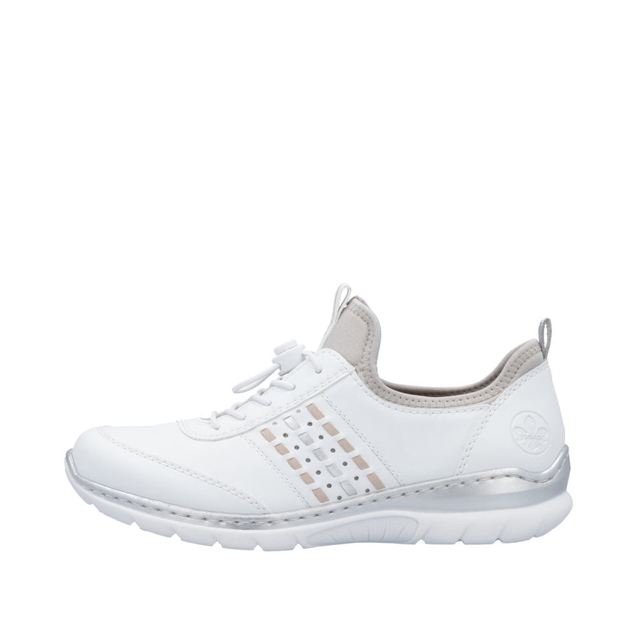 Rieker L3259-80 White Casual Shoes