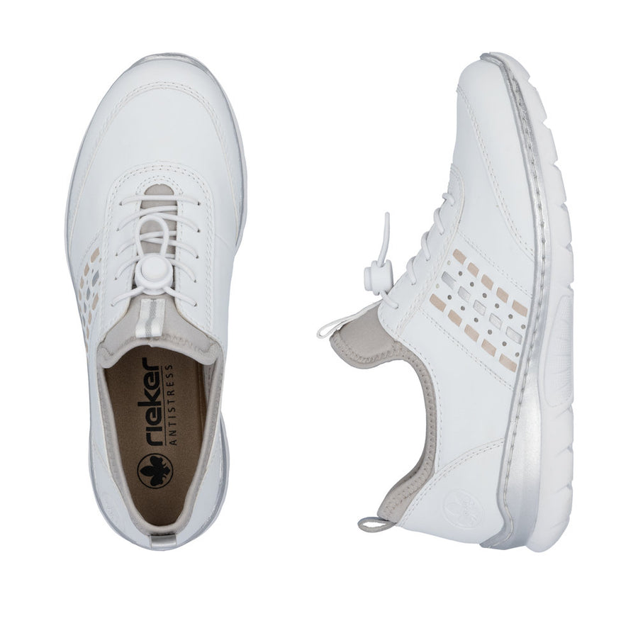 Rieker L3259-80 White Casual Shoes