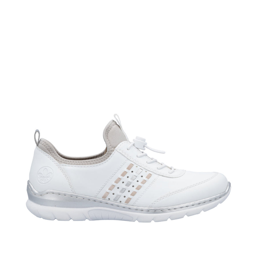 Rieker L3259-80 White Casual Shoes