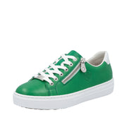 Rieker L59L1-52 Green Leather Casual Shoes