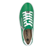 Rieker L59L1-52 Green Leather Casual Shoes