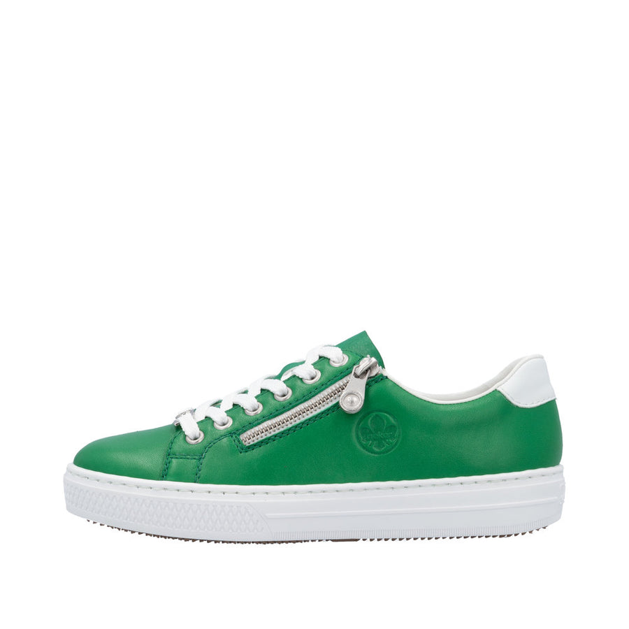 Rieker L59L1-52 Green Leather Casual Shoes