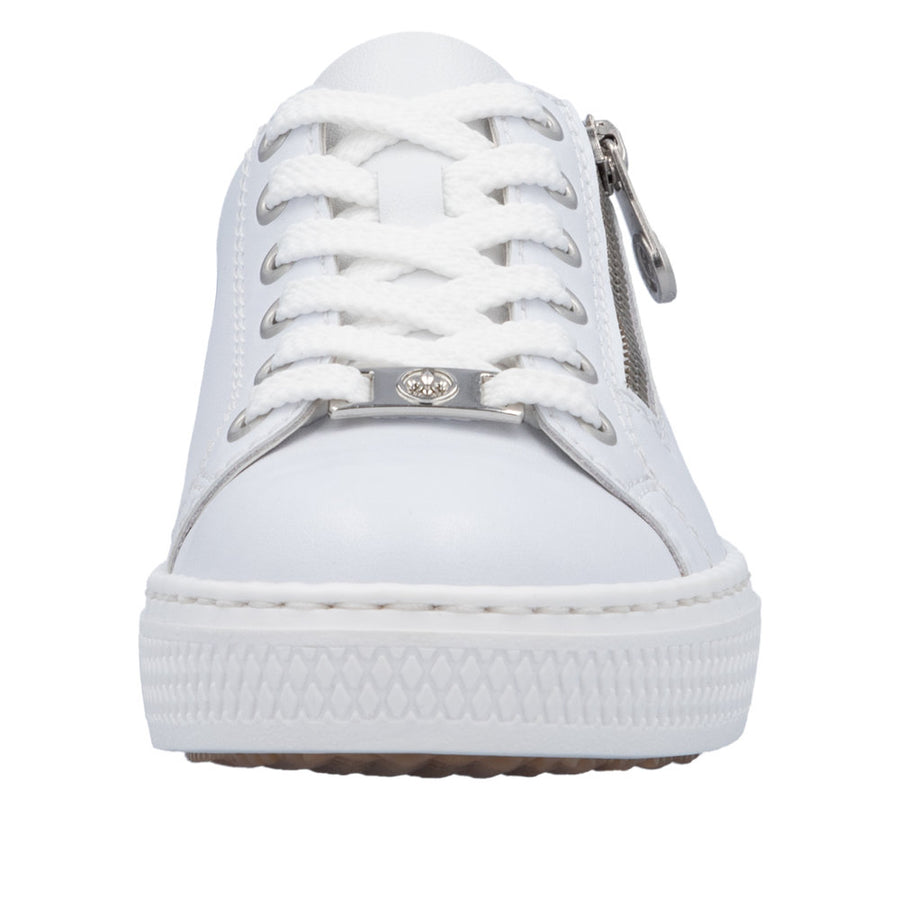 Rieker L59L1-83 White Leather Casual Shoes