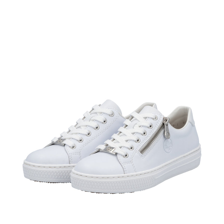 Rieker L59L1-83 White Leather Casual Shoes