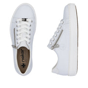 Rieker L59L1-83 White Leather Casual Shoes