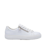 Rieker L59L1-83 White Leather Casual Shoes