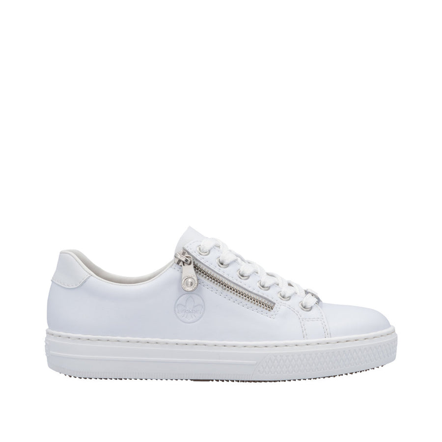 Rieker L59L1-83 White Leather Casual Shoes