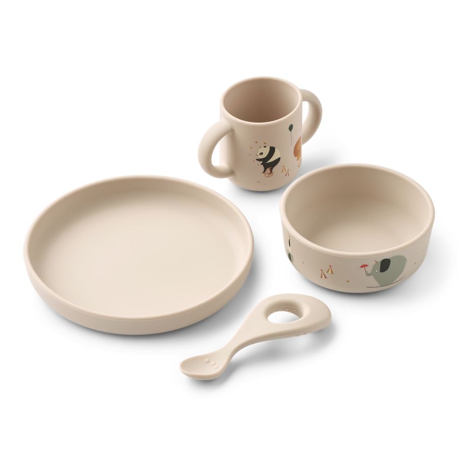 Liewood Vivi Printed Tableware Set - Circus / Sandy