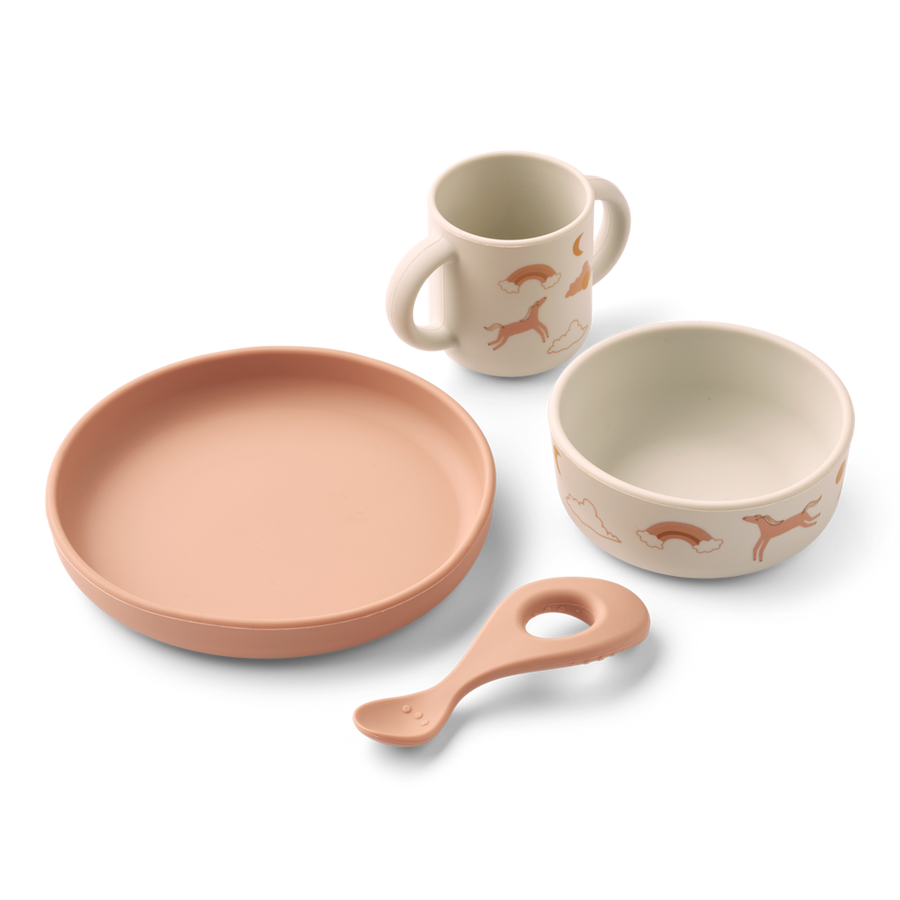 Liewood Vivi Printed Tableware Set - Dream / Ecru