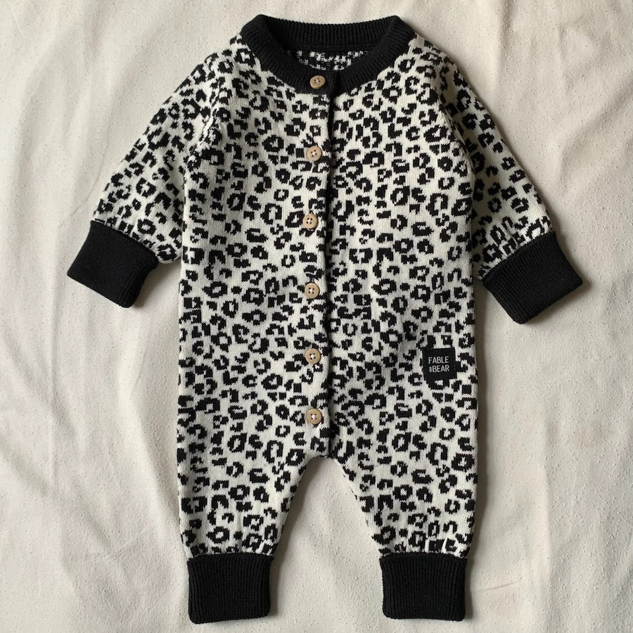 Fable & Bear Natural White Romper H23-31 Leopard