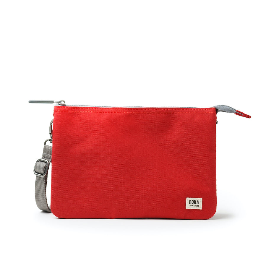 Roka Carnaby Crossbody Mars Red XL Recycled Canvas Bag