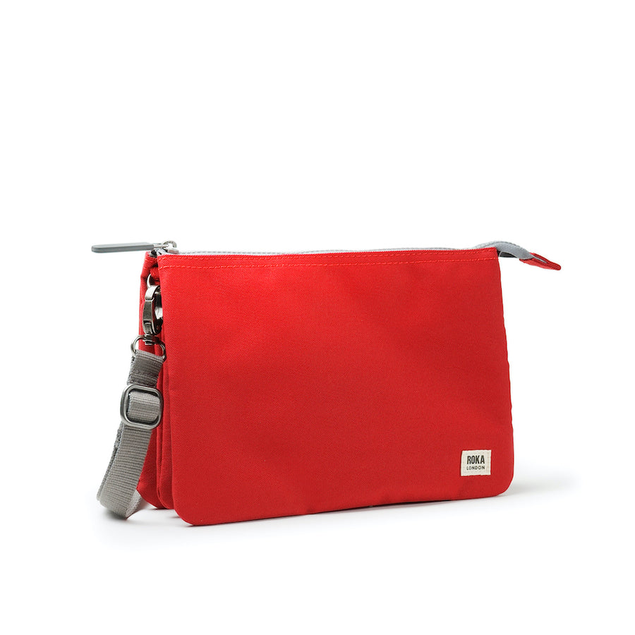 Roka Carnaby Crossbody Mars Red XL Recycled Canvas Bag