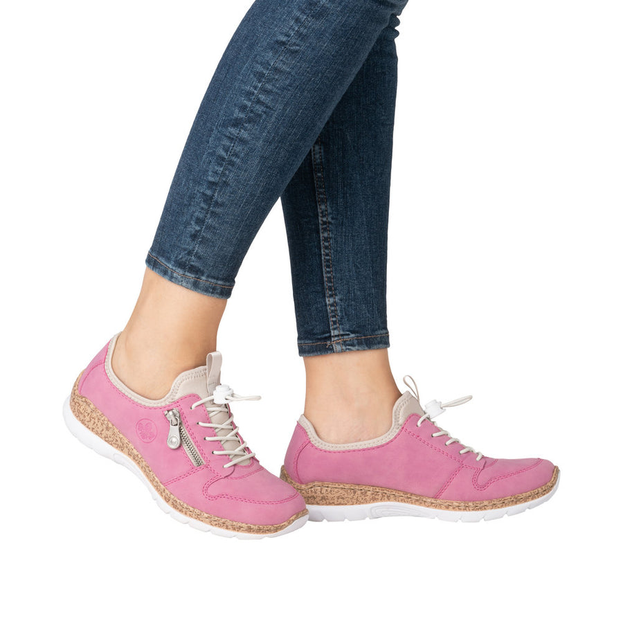 Rieker N42G0-31 Pink Casual Shoes