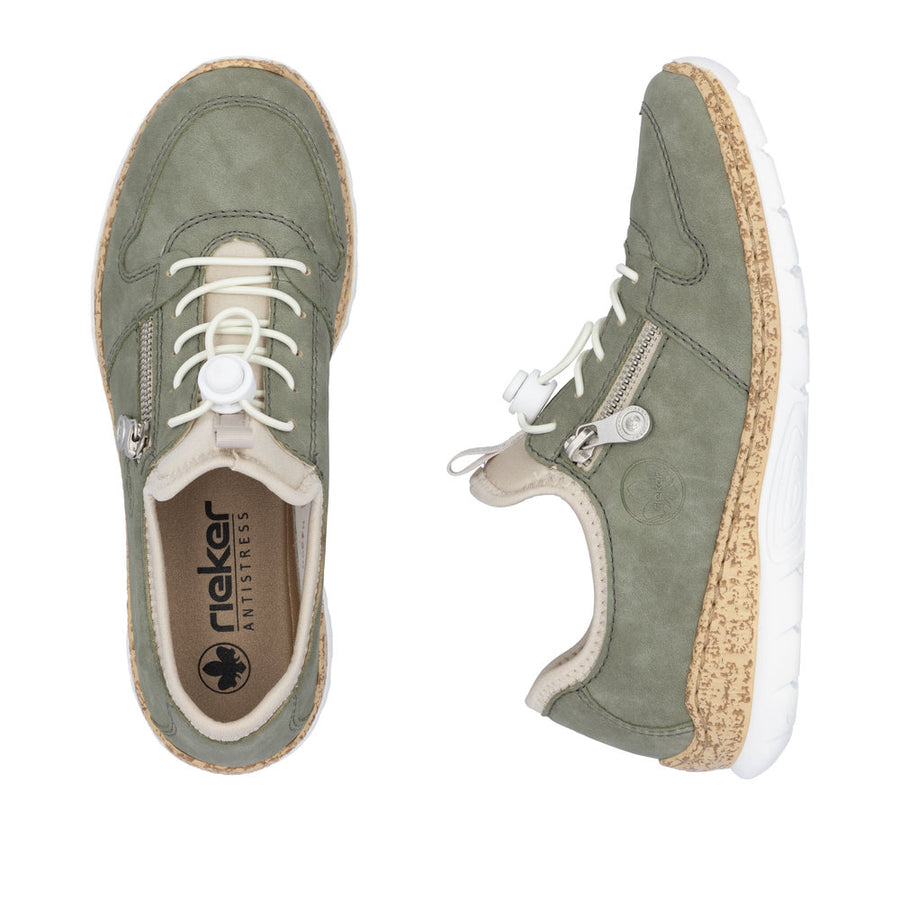 Rieker N42G0-52 Green Casual Shoes