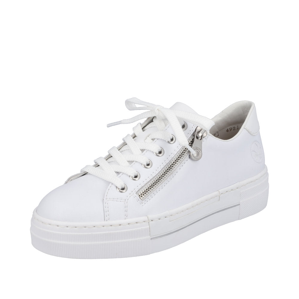 Rieker N4921-81 White Leather Casual Shoes