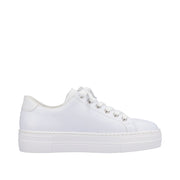 Rieker N4921-81 White Leather Casual Shoes