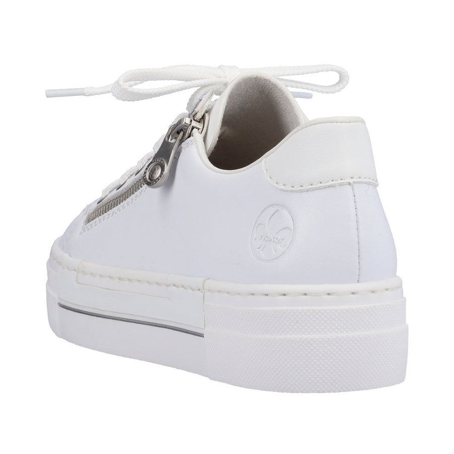 Rieker N4921-81 White Leather Casual Shoes