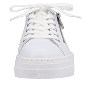 Rieker N4921-81 White Leather Casual Shoes