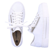 Rieker N4921-81 White Leather Casual Shoes