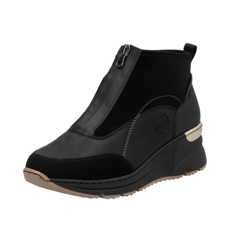 Rieker N6361-00 Black Ankle Boots