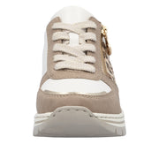 Rieker N8308-64 Beige Combination Casual Shoes