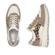 Rieker N8308-64 Beige Combination Casual Shoes