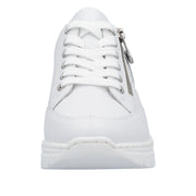 Rieker N8322-80 White Leather Casual Shoes