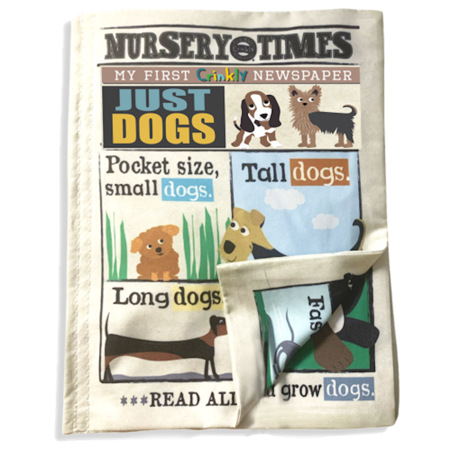 Jo & Nics Crinkly Cloth Books Just Dogs NT19