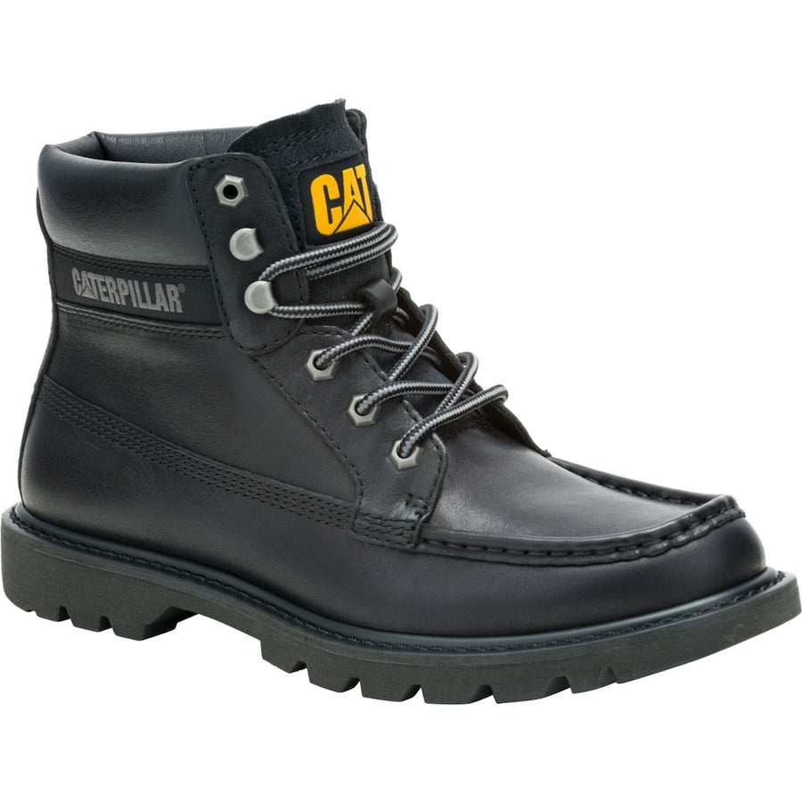 CAT Colorado Moc Toe Black Boots