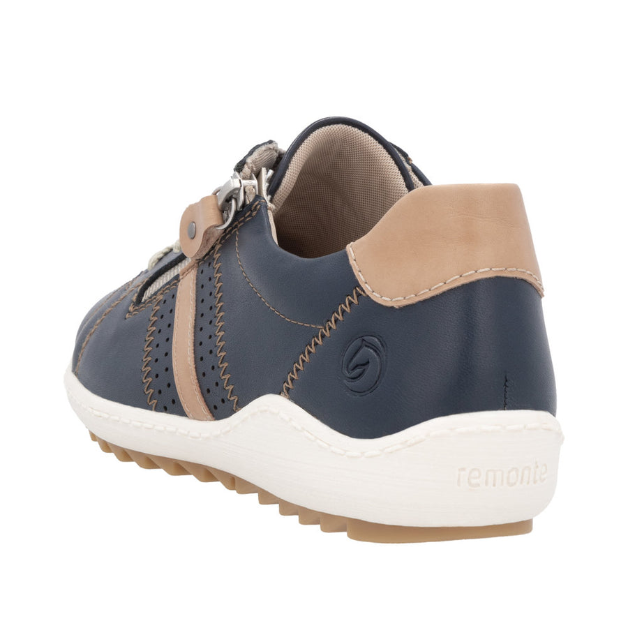 Remonte R1432-14 Blue Combination Leather Casual Shoes