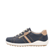 Remonte R1432-14 Blue Combination Leather Casual Shoes