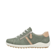 Remonte R1432-52 Green Combination Leather Casual Shoes