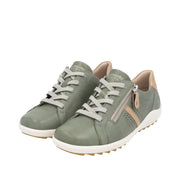 Remonte R1432-52 Green Combination Leather Casual Shoes