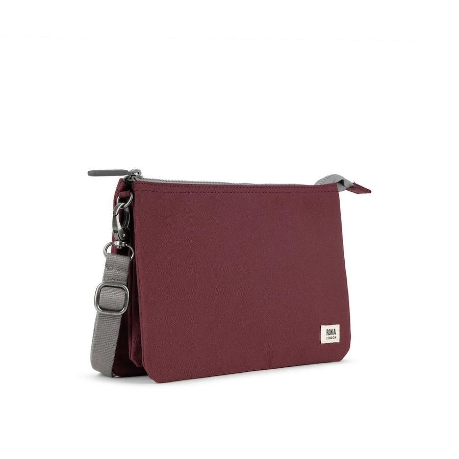 Roka Carnaby Crossbody Zinfandel XL Recycled Canvas Bag