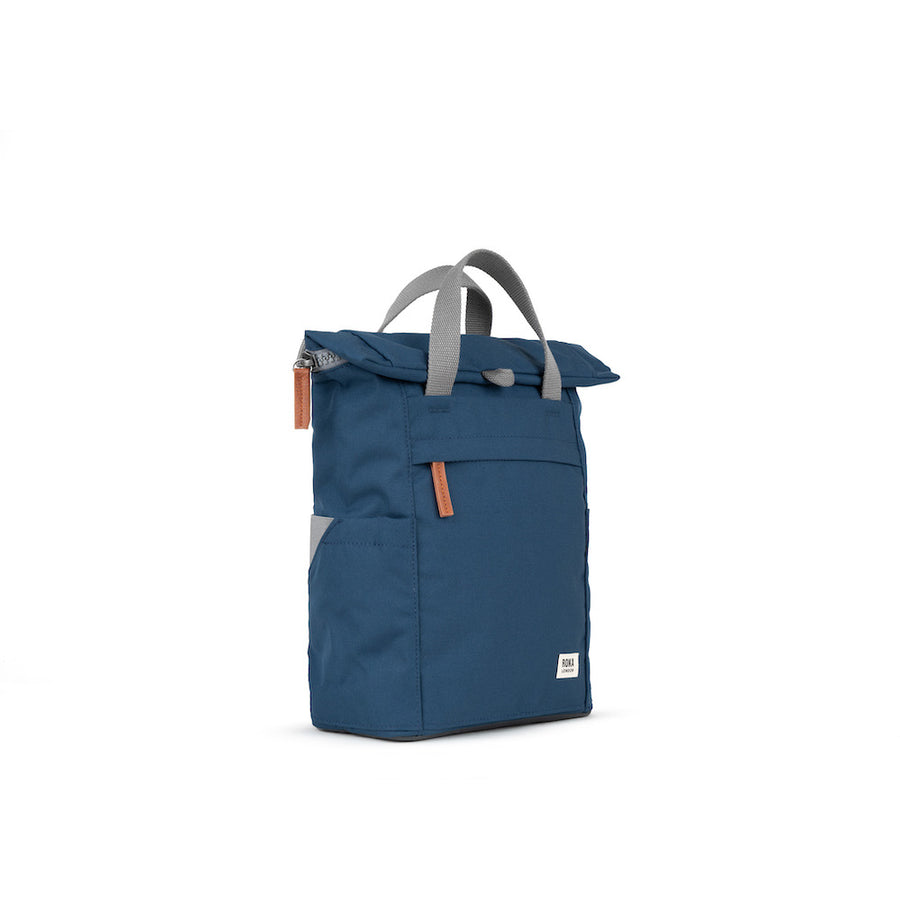 Roka Finchley A Deep Blue Small Recycled Canvas Bag