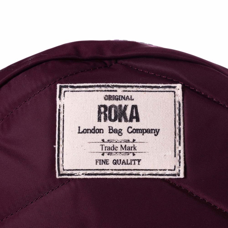 Roka Paddington B Plum Small Recycled Nylon Bag