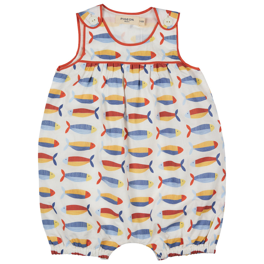 Pigeon Organics Baby Playsuit, Sardines